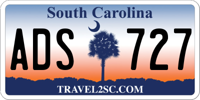 SC license plate ADS727