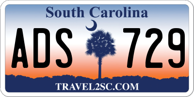 SC license plate ADS729