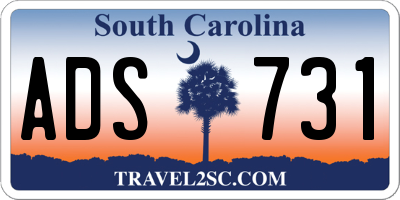 SC license plate ADS731
