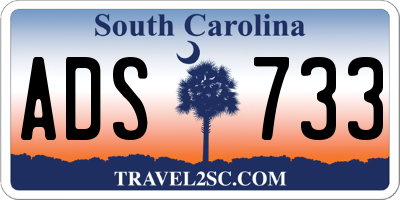 SC license plate ADS733