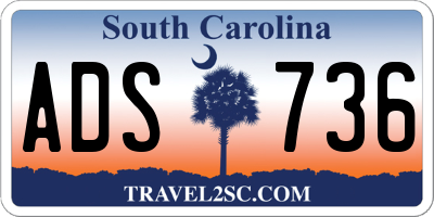 SC license plate ADS736