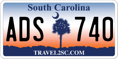 SC license plate ADS740