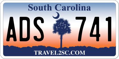 SC license plate ADS741