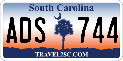SC license plate ADS744