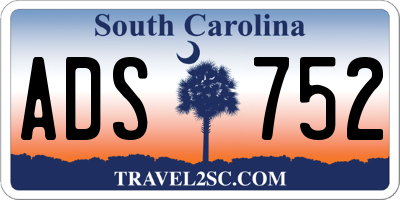 SC license plate ADS752