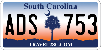 SC license plate ADS753