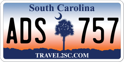 SC license plate ADS757