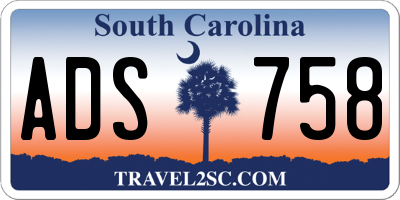 SC license plate ADS758