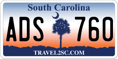 SC license plate ADS760
