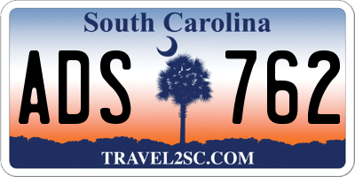 SC license plate ADS762