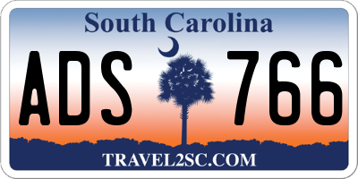 SC license plate ADS766