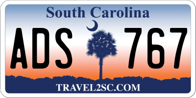 SC license plate ADS767