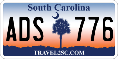 SC license plate ADS776