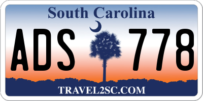 SC license plate ADS778
