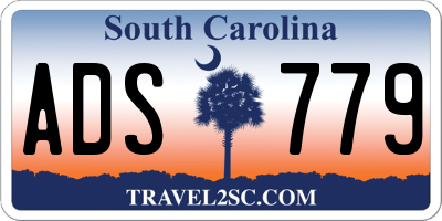 SC license plate ADS779