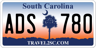 SC license plate ADS780
