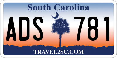 SC license plate ADS781