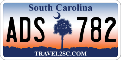 SC license plate ADS782