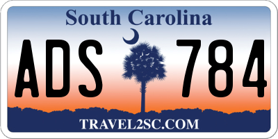 SC license plate ADS784