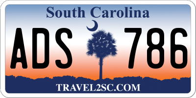 SC license plate ADS786