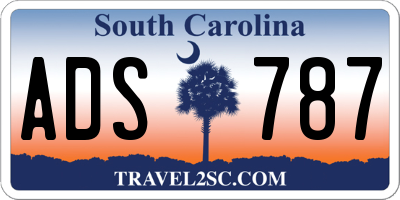SC license plate ADS787
