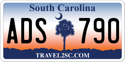 SC license plate ADS790