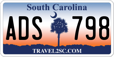 SC license plate ADS798