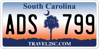 SC license plate ADS799