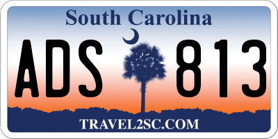 SC license plate ADS813