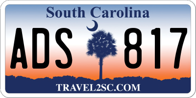 SC license plate ADS817