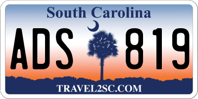 SC license plate ADS819