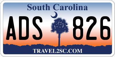 SC license plate ADS826