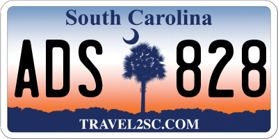 SC license plate ADS828