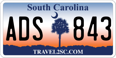 SC license plate ADS843