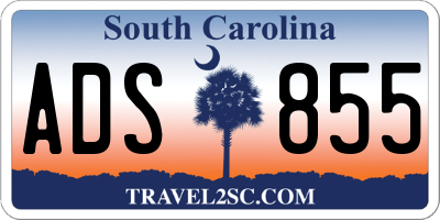SC license plate ADS855