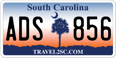 SC license plate ADS856