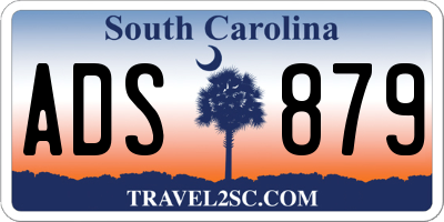 SC license plate ADS879