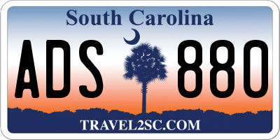 SC license plate ADS880