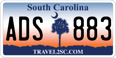 SC license plate ADS883