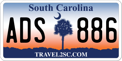 SC license plate ADS886
