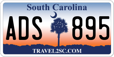 SC license plate ADS895