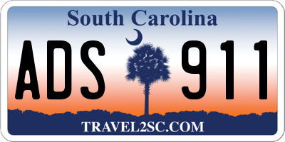 SC license plate ADS911