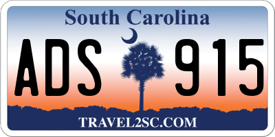 SC license plate ADS915