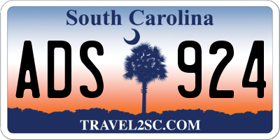 SC license plate ADS924