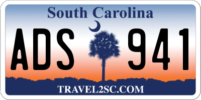 SC license plate ADS941