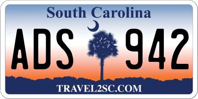 SC license plate ADS942