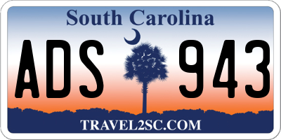 SC license plate ADS943