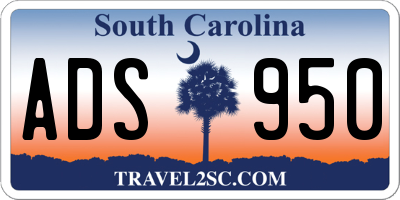 SC license plate ADS950