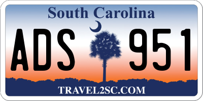 SC license plate ADS951
