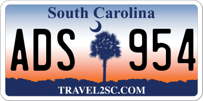 SC license plate ADS954